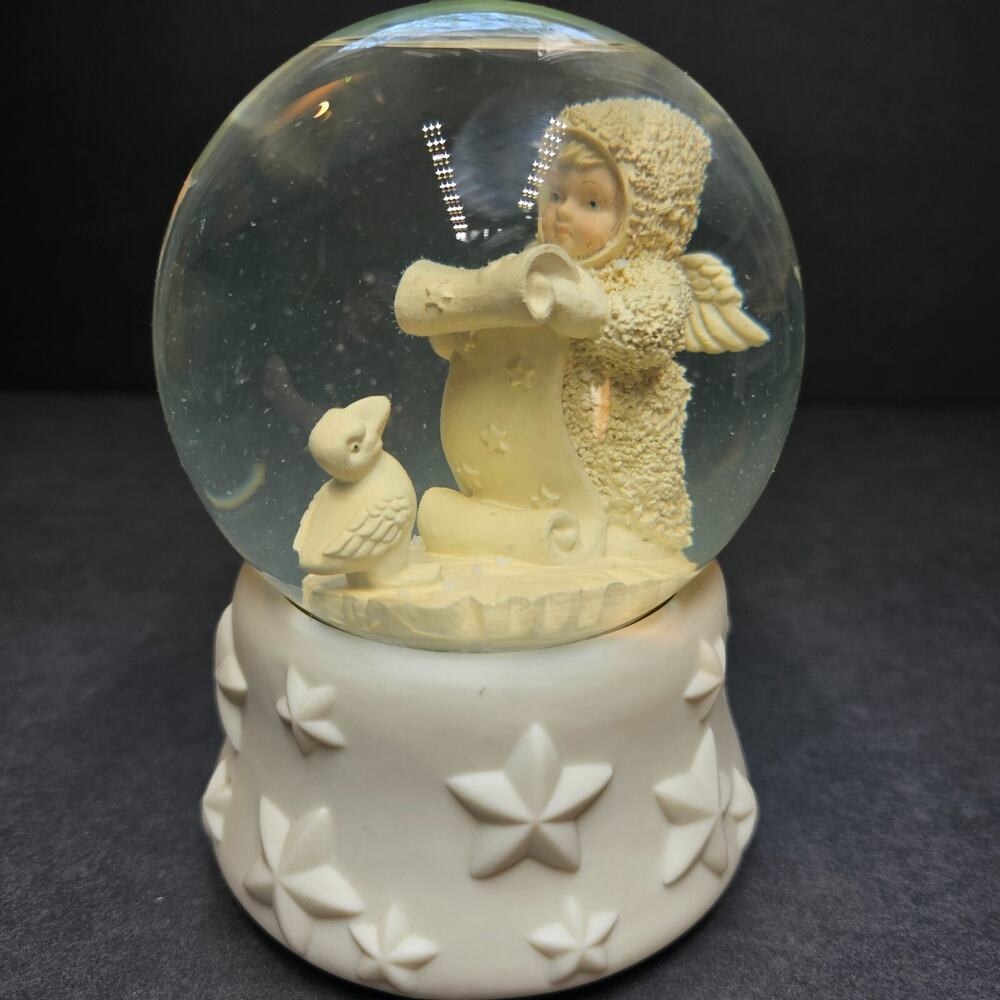 Snowbabies Dept 56 "Are you on my list?" Musical Water Snow Globe #68797 Vintage